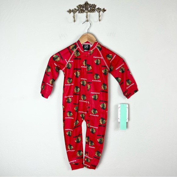 NHL Pajamas New Nhl Chicago Blackhawks Hockey Red Footie Pajamas Infant Size 2t Poshmark